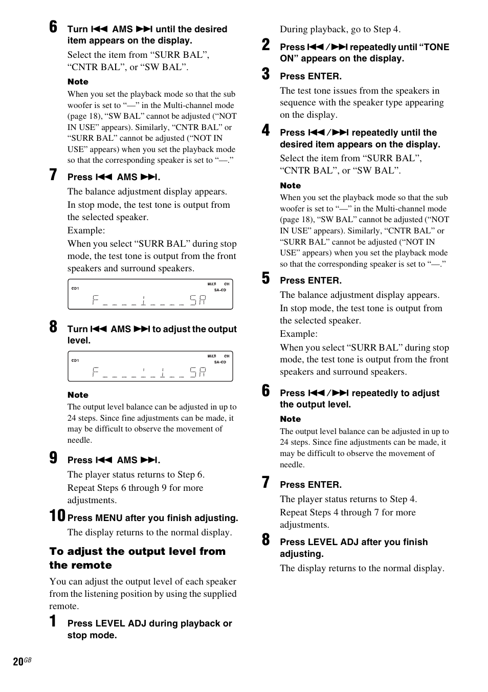 Sony SCD-X501ES User Manual | Page 20 / 120