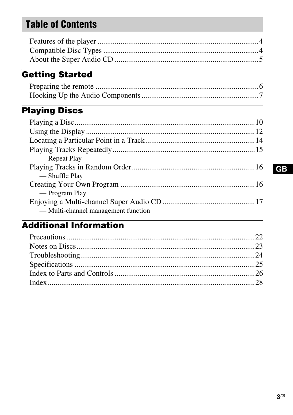 Sony SCD-X501ES User Manual | Page 3 / 120