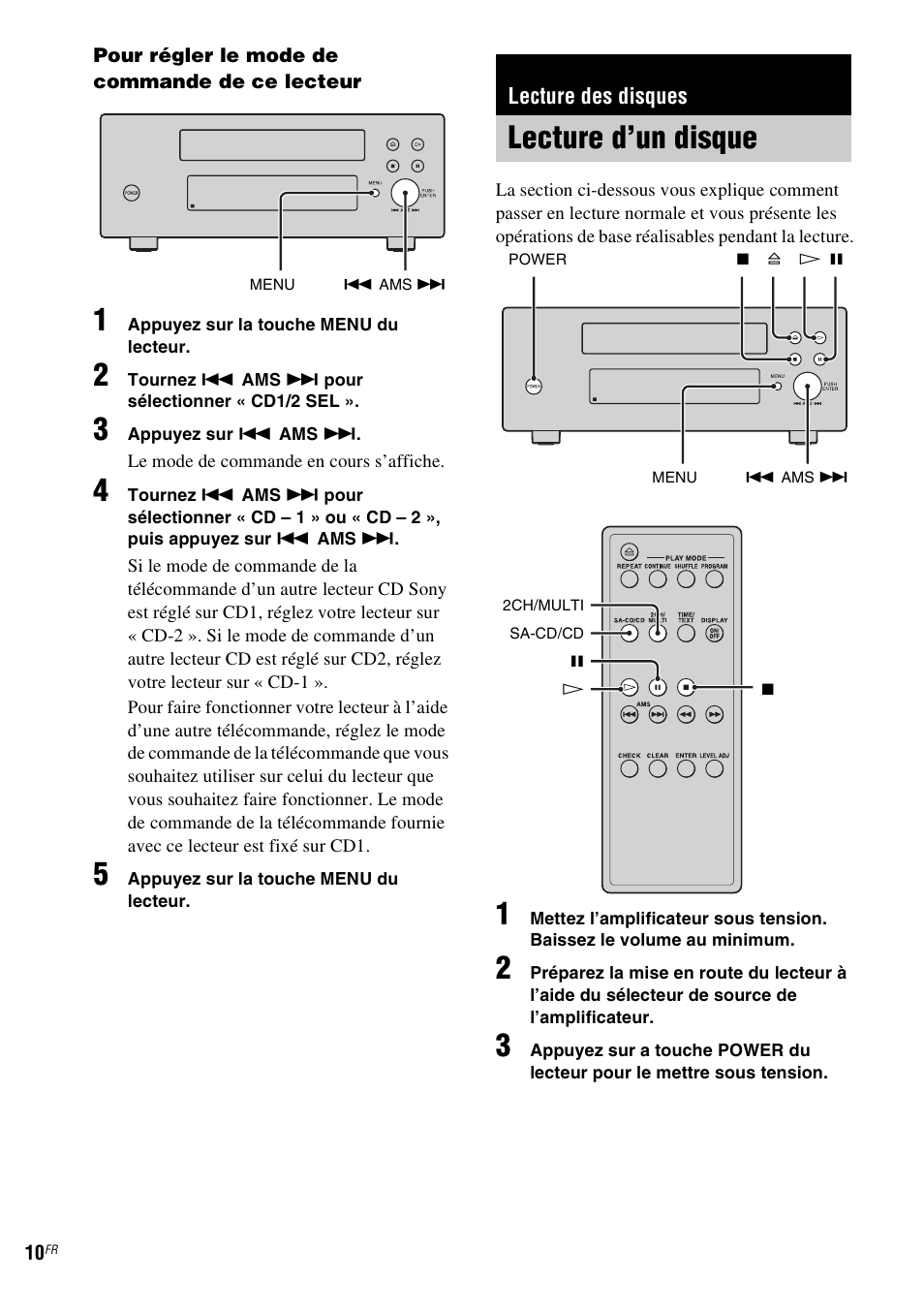 Lecture des disques, Lecture d’un disque | Sony SCD-X501ES User Manual | Page 38 / 120