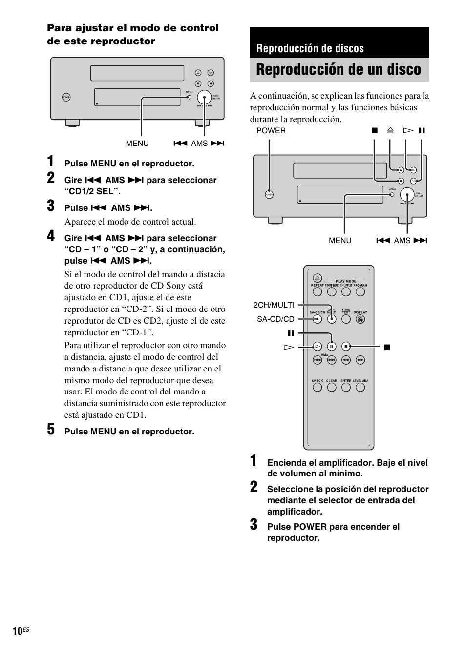 Reproducción de discos, Reproducción de un disco | Sony SCD-X501ES User Manual | Page 68 / 120