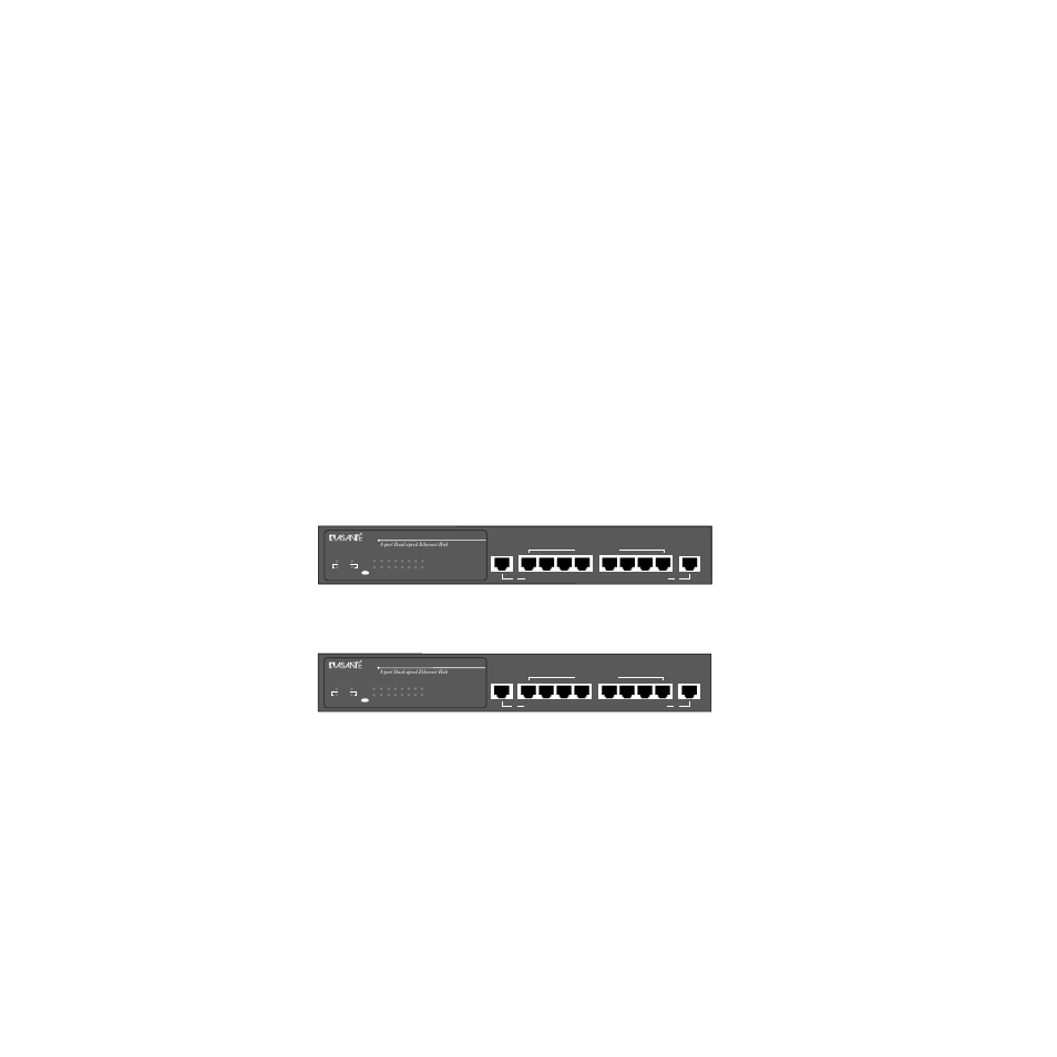 The friendlynet dual-speed hub, The friendlynet dual-speed hub -2, Introduction page 1-2 | Figure 1-1 | Asante Technologies FH208B User Manual | Page 8 / 36