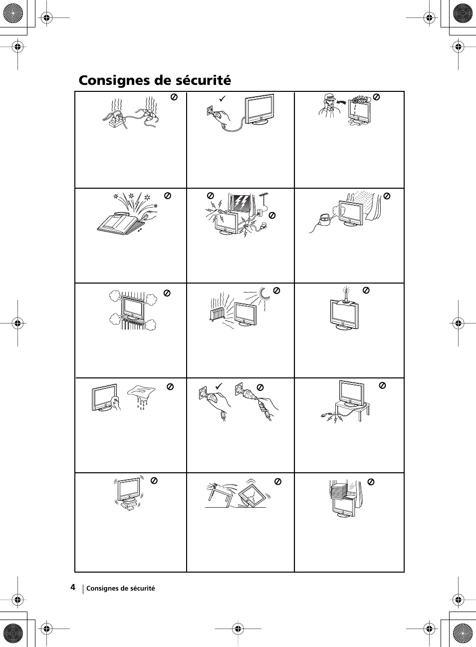 Consignes de sécurité | Sony KZ-32TS1E User Manual | Page 101 / 135