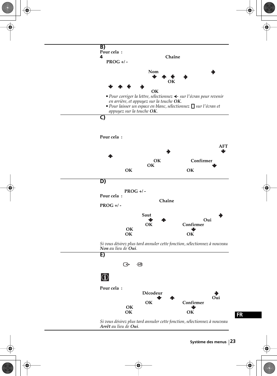 Fr b) | Sony KZ-32TS1E User Manual | Page 120 / 135