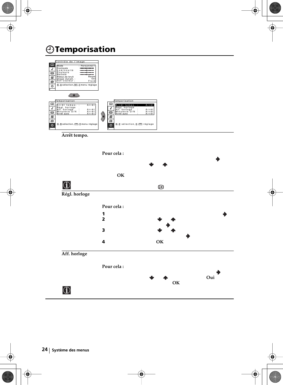 Temporisation | Sony KZ-32TS1E User Manual | Page 121 / 135