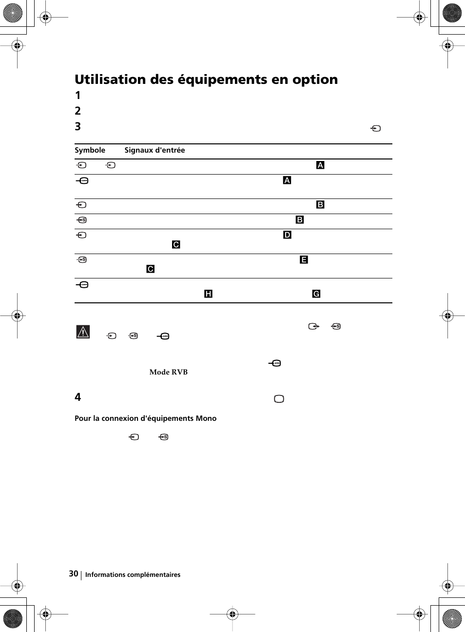 Utilisation des équipements en option | Sony KZ-32TS1E User Manual | Page 127 / 135