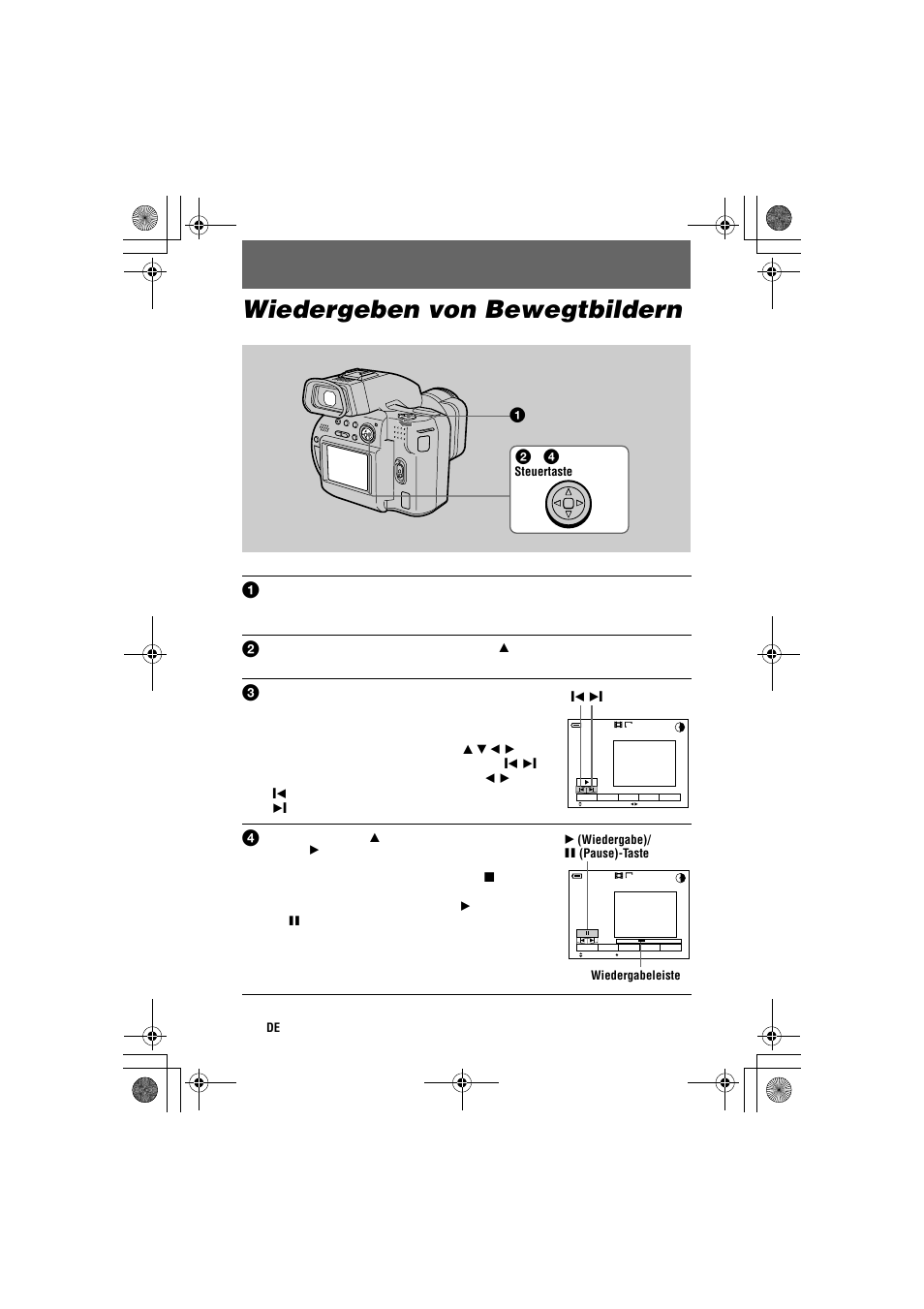 Wiedergeben von bewegtbildern | Sony MVC-CD1000 User Manual | Page 102 / 156