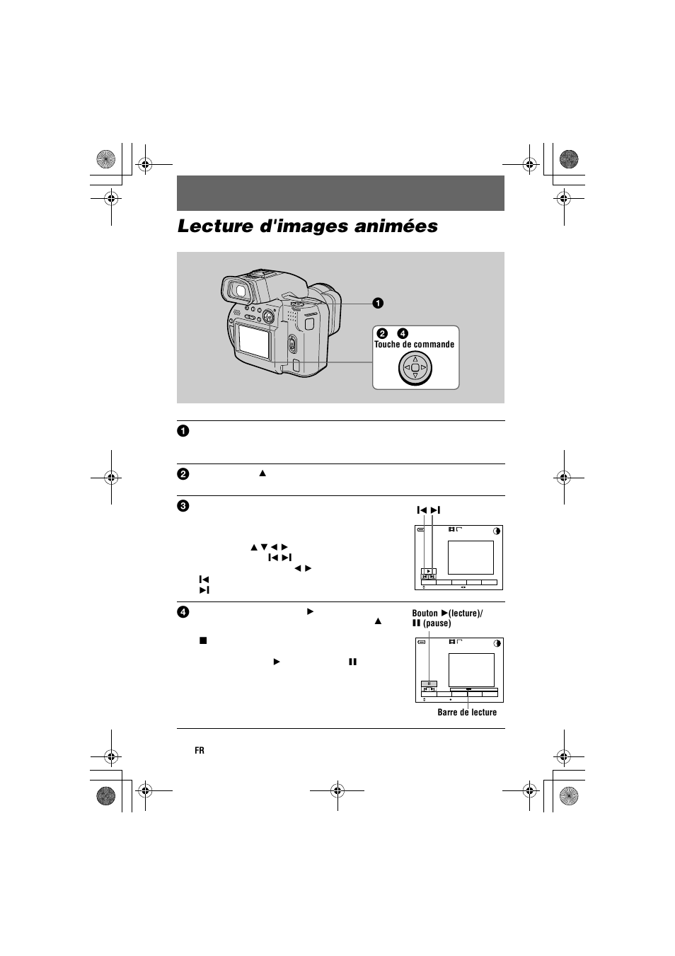 Lecture d'images animées | Sony MVC-CD1000 User Manual | Page 26 / 156