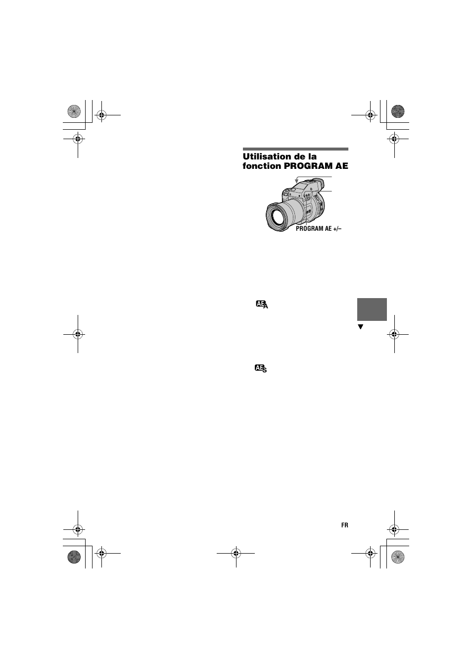 Utilisation de la fonction program ae, Utilisation de la fonction, Program ae | Ae (51 | Sony MVC-CD1000 User Manual | Page 51 / 156