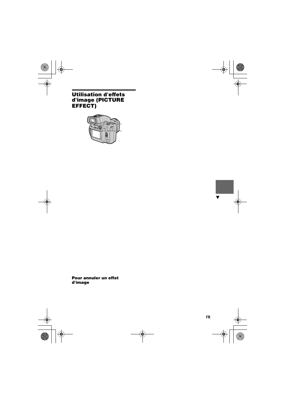 Utilisation d'effets d'image (picture effect), Utilisation d'effets d'image, Picture effect) | Sony MVC-CD1000 User Manual | Page 55 / 156