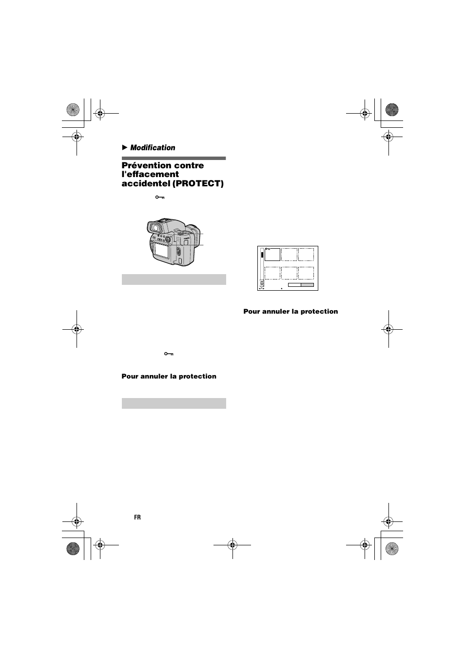 En mode unique, En mode index, Prévention contre l'effacement | Accidentel (protect) | Sony MVC-CD1000 User Manual | Page 60 / 156