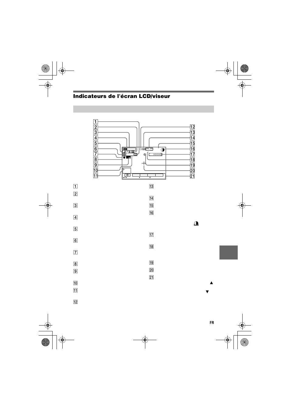 Indicateurs de l'écran lcd/viseur, Indicateurs pendant l'enregistrement | Sony MVC-CD1000 User Manual | Page 75 / 156