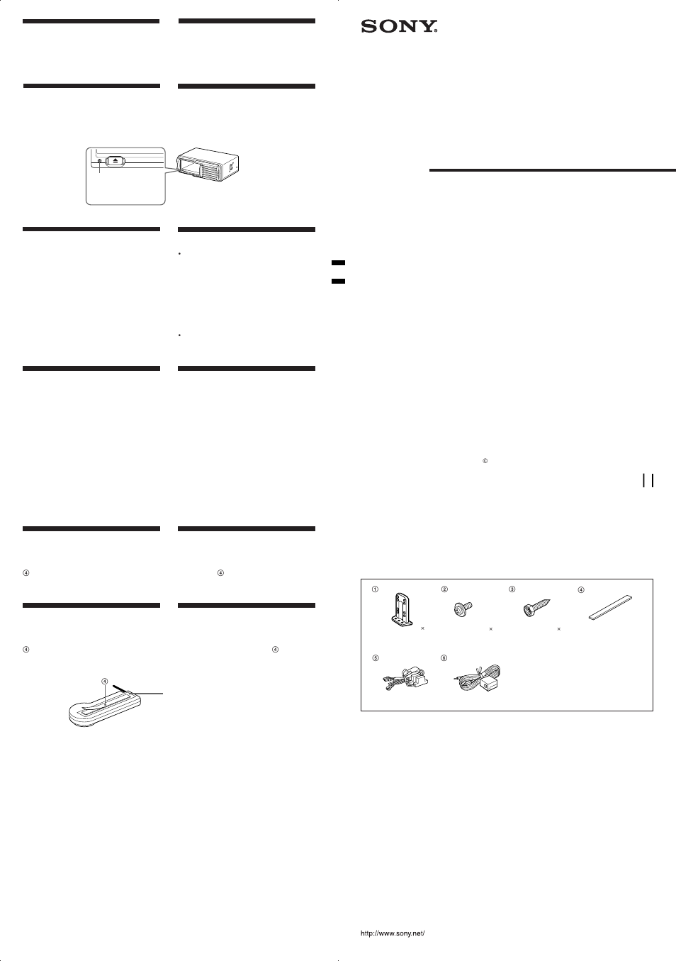 Sony CDX-454RF User Manual | 4 pages