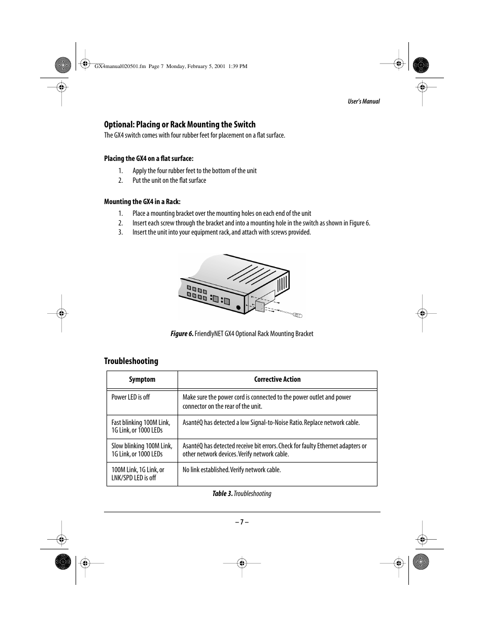 Asante Technologies GX4-800GBIC User Manual | Page 7 / 8