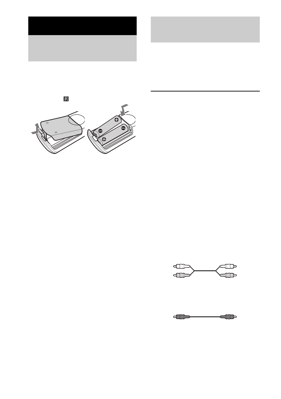 Mise en service, Mise en place des piles dans la télécommande, Connexion des composants audio | Connexion à un amplificateur multicanaux | Sony SCD-CE595 User Manual | Page 30 / 100