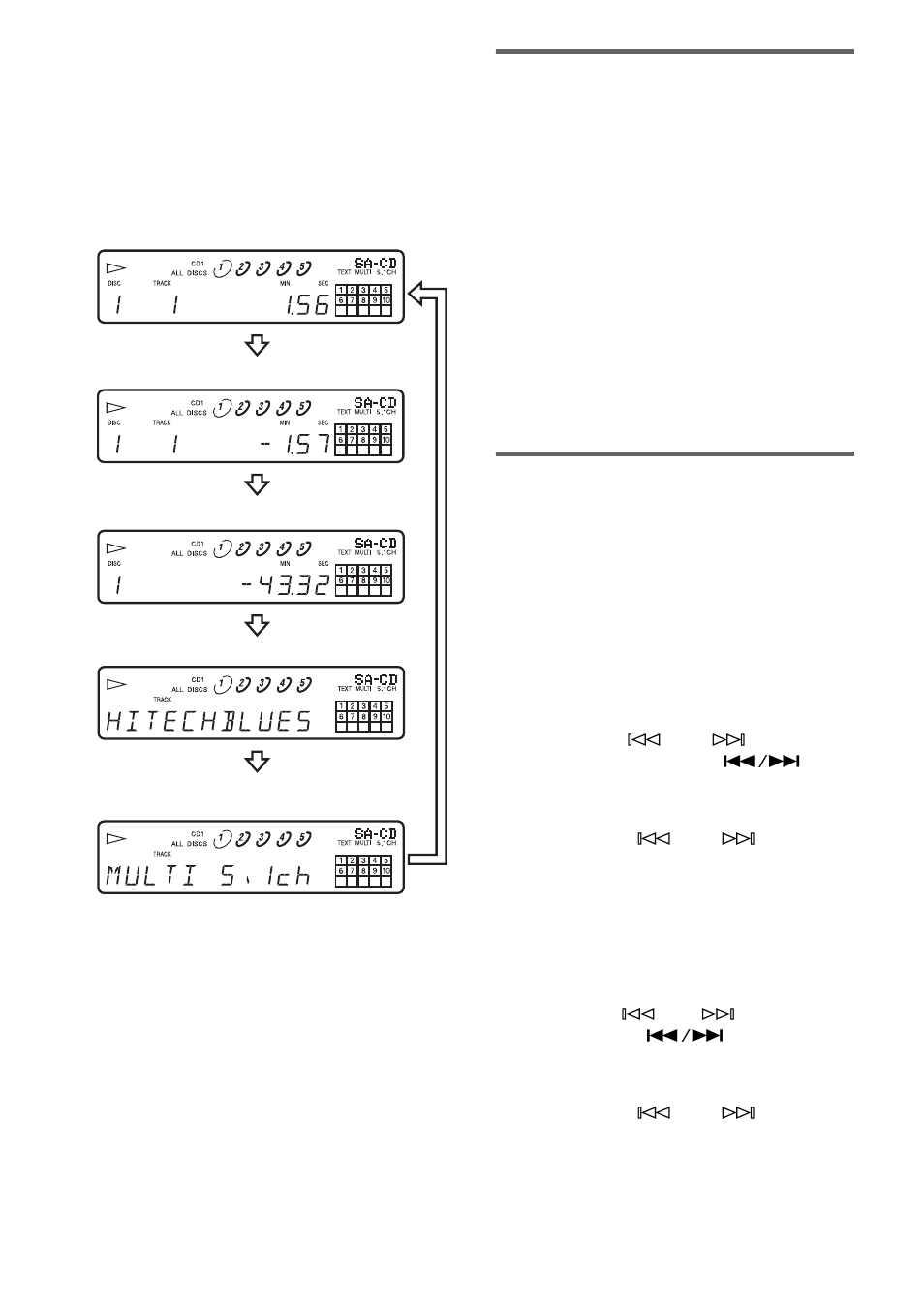 Ausschalten der informationen im display | Sony SCD-CE595 User Manual | Page 60 / 100