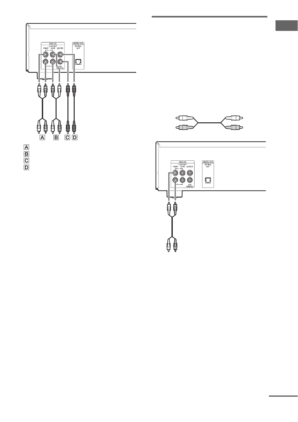 Connecting a stereo amplifier or md deck, Ge tting star te d 7 | Sony SCD-CE595 User Manual | Page 7 / 100