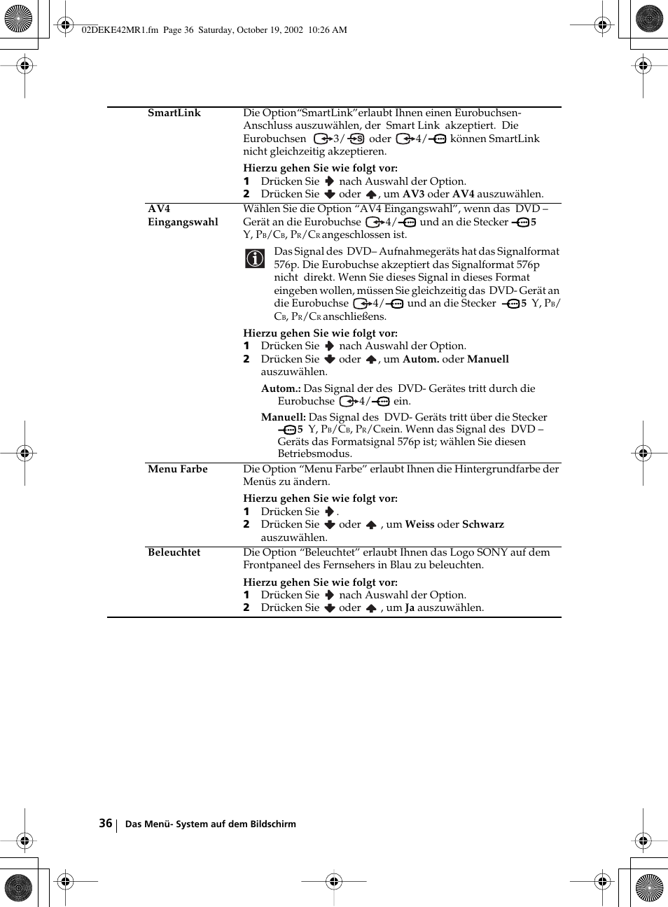 Sony KE-42MR1 User Manual | Page 112 / 305