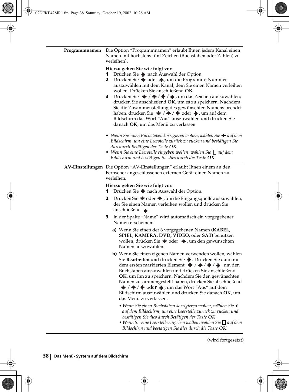 Sony KE-42MR1 User Manual | Page 114 / 305