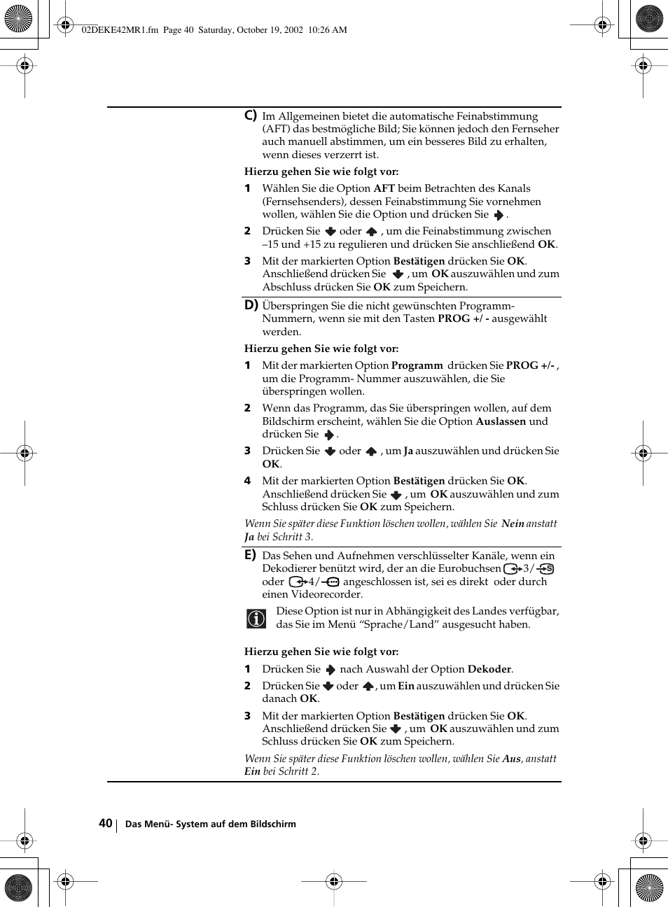 Sony KE-42MR1 User Manual | Page 116 / 305