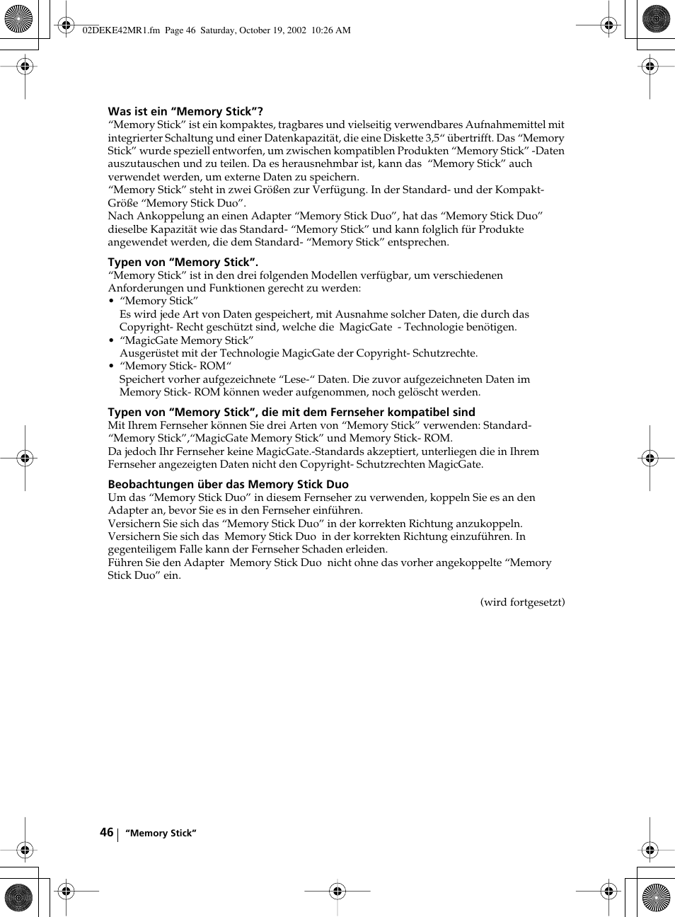 Sony KE-42MR1 User Manual | Page 122 / 305