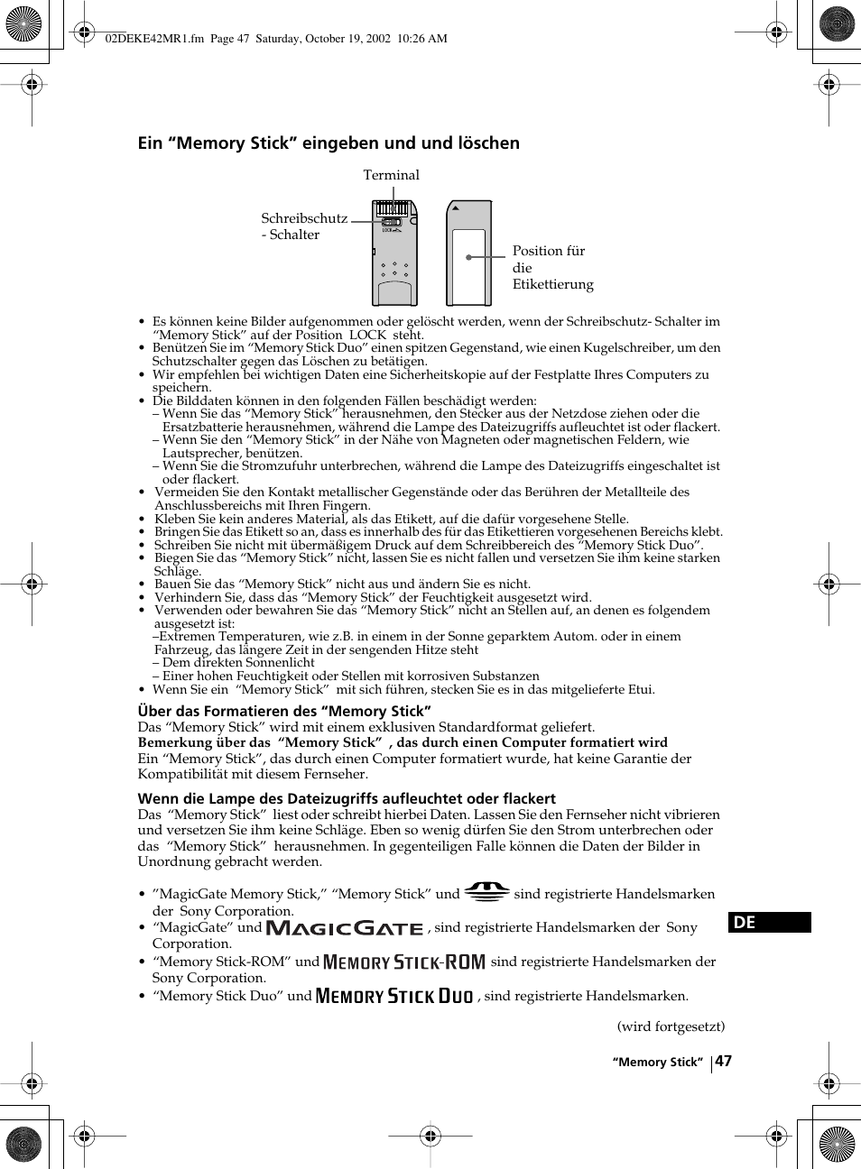 Sony KE-42MR1 User Manual | Page 123 / 305