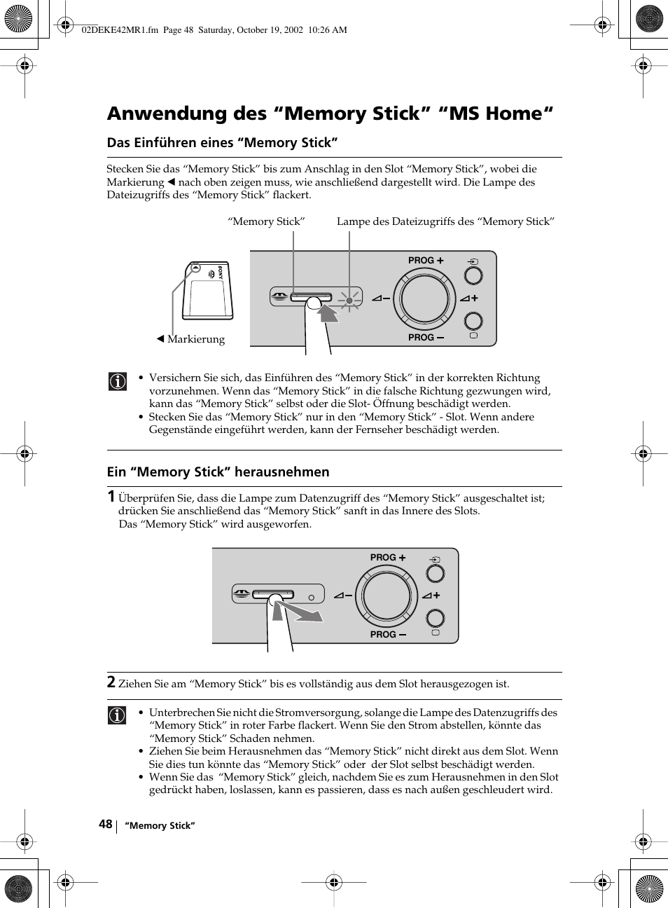 Sony KE-42MR1 User Manual | Page 124 / 305