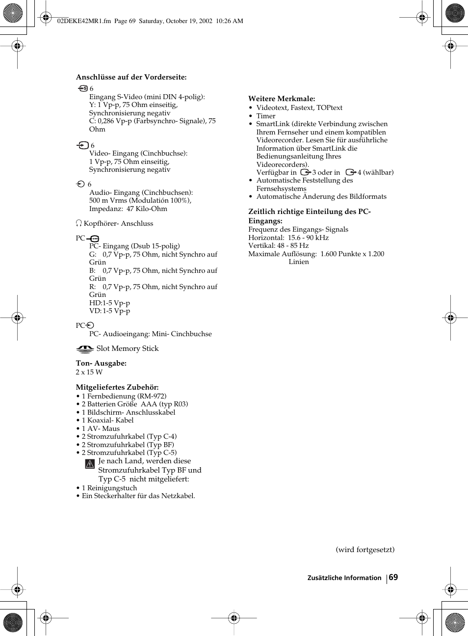 Sony KE-42MR1 User Manual | Page 145 / 305