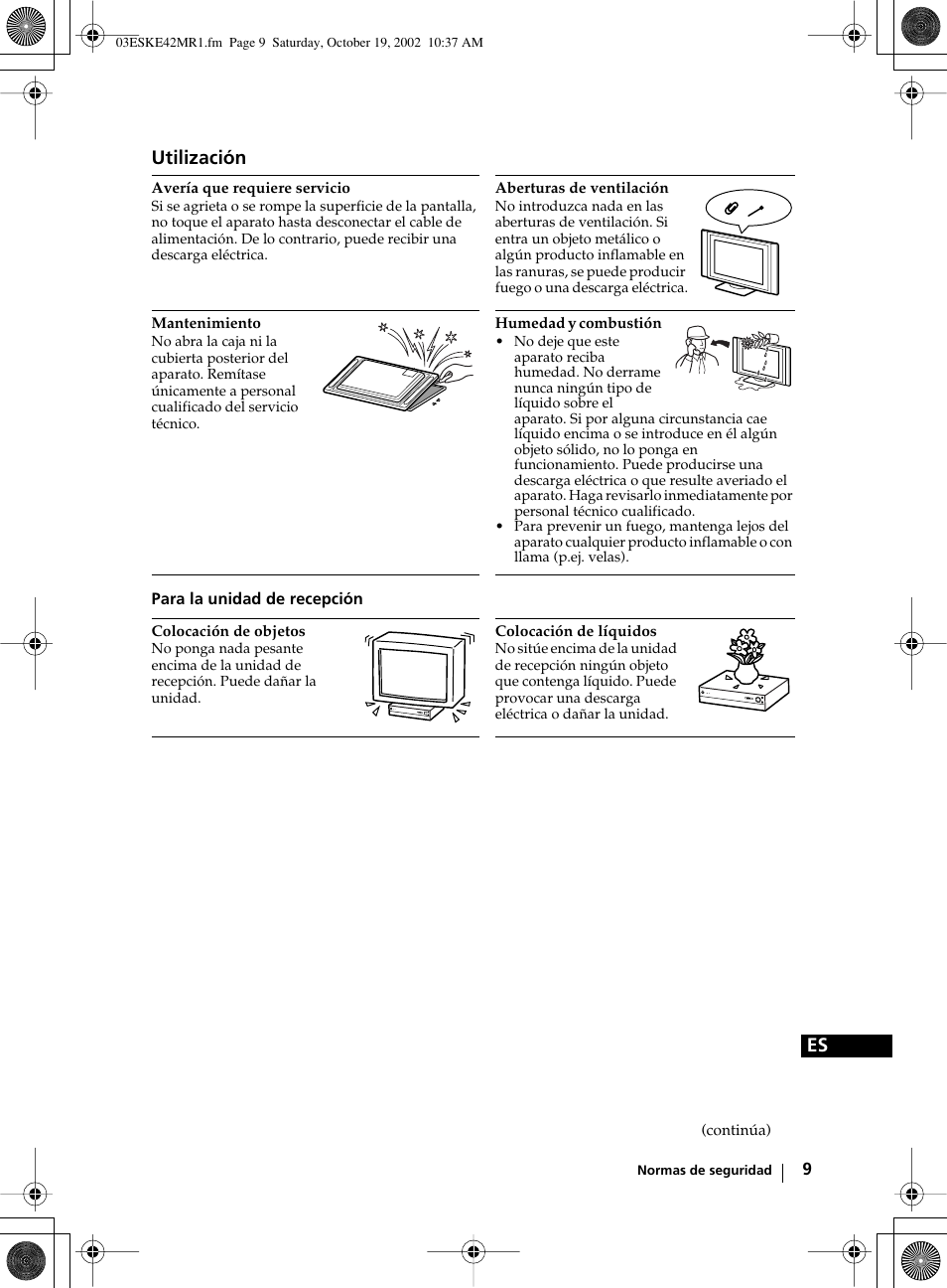 Es utilización | Sony KE-42MR1 User Manual | Page 160 / 305