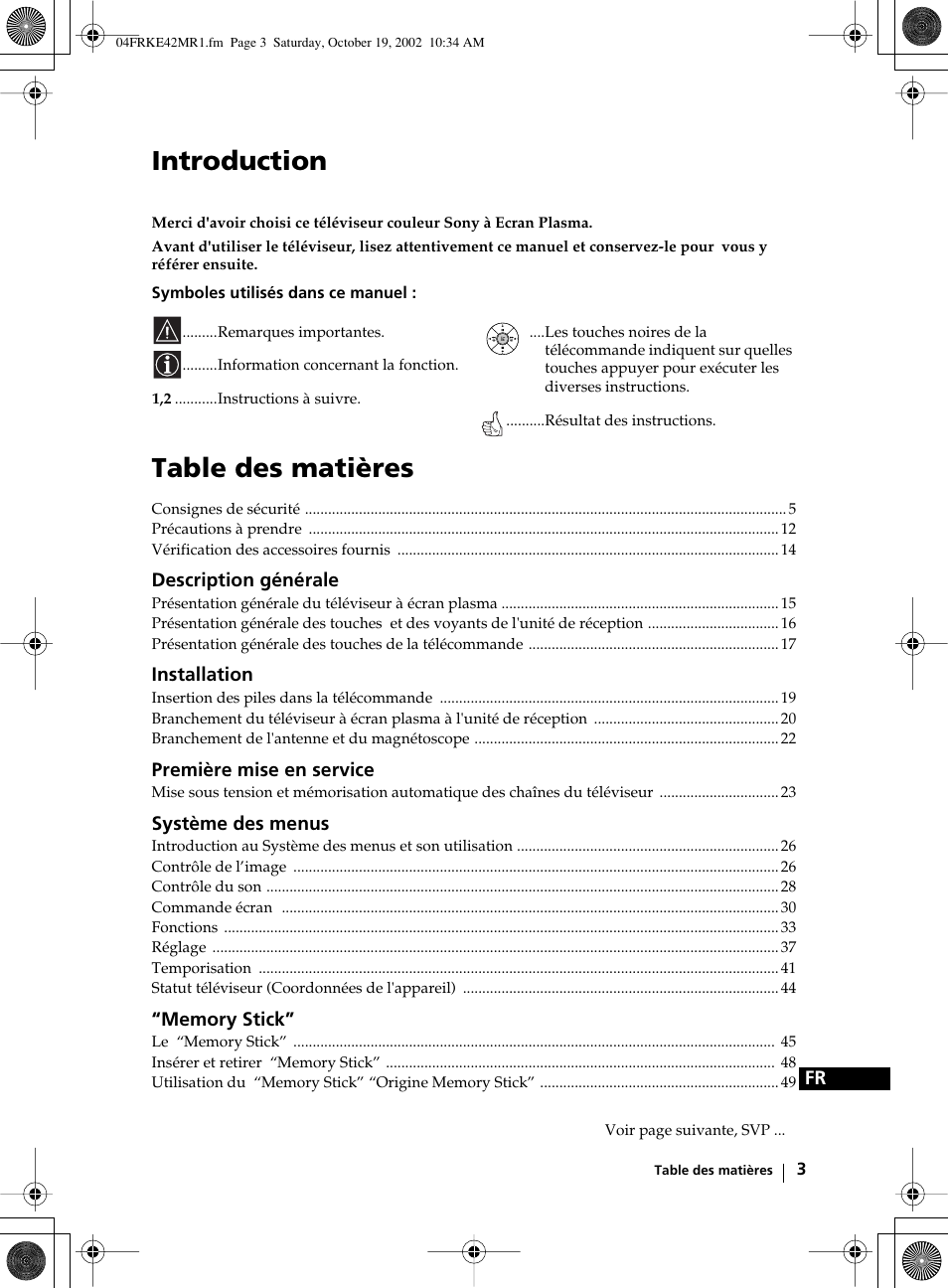 Sony KE-42MR1 User Manual | Page 229 / 305