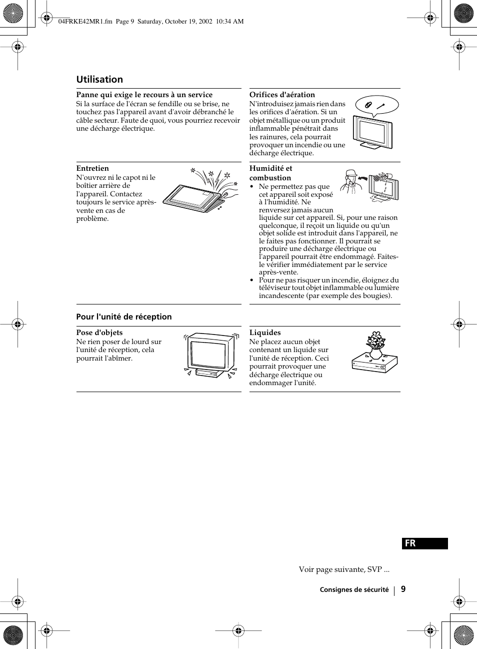 Fr utilisation | Sony KE-42MR1 User Manual | Page 235 / 305