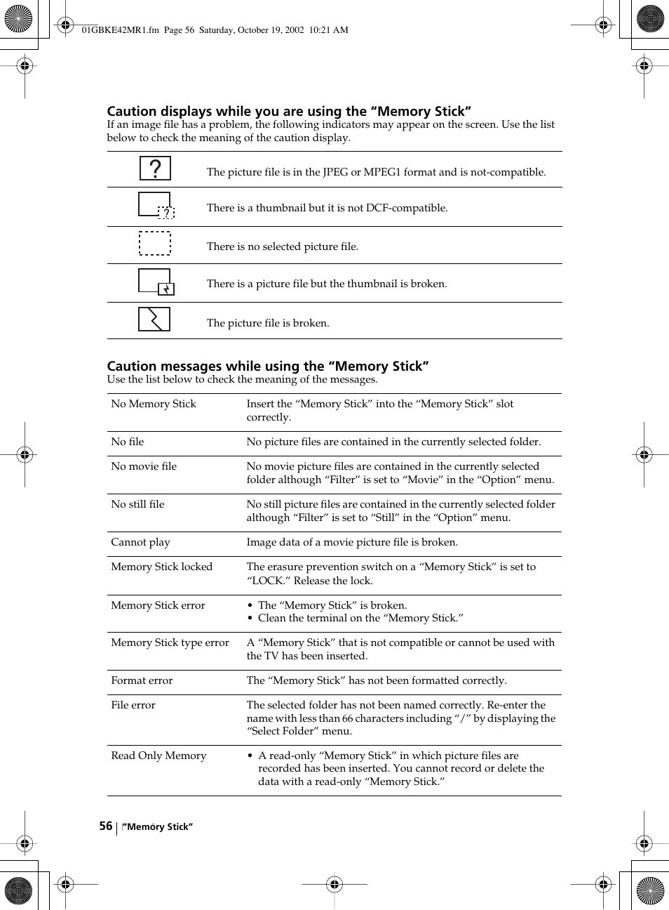 Sony KE-42MR1 User Manual | Page 56 / 305