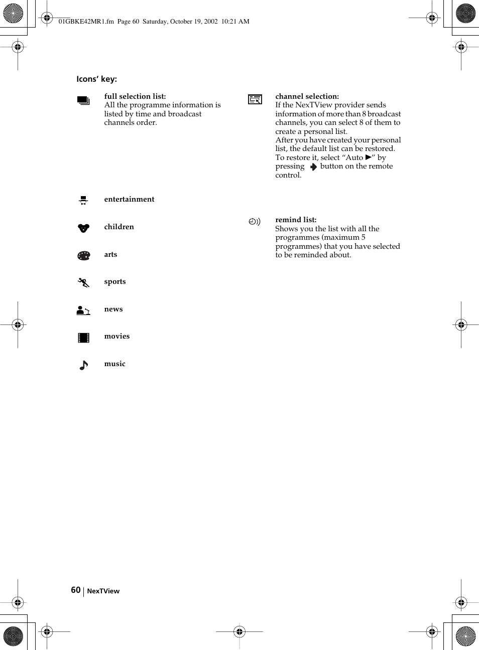 Sony KE-42MR1 User Manual | Page 60 / 305