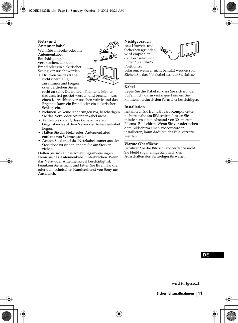 Sony KE-42MR1 User Manual | Page 87 / 305