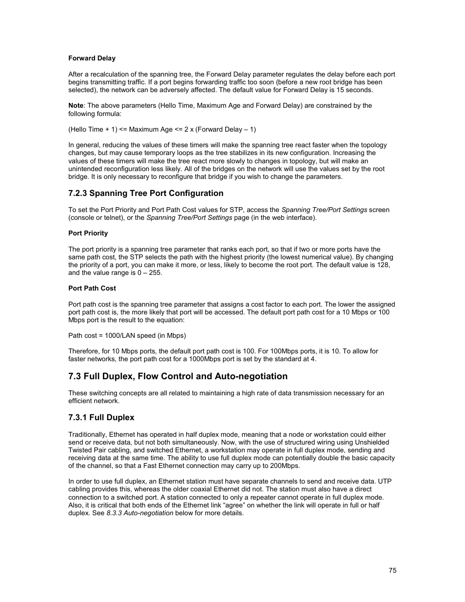 3 full duplex, flow control and auto-negotiation | Asante Technologies 3500 Series User Manual | Page 75 / 85
