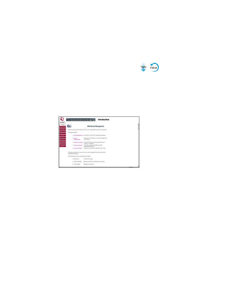Chapter 3 web-based management, 1 web pages | Asante Technologies 65120 User Manual | Page 16 / 47