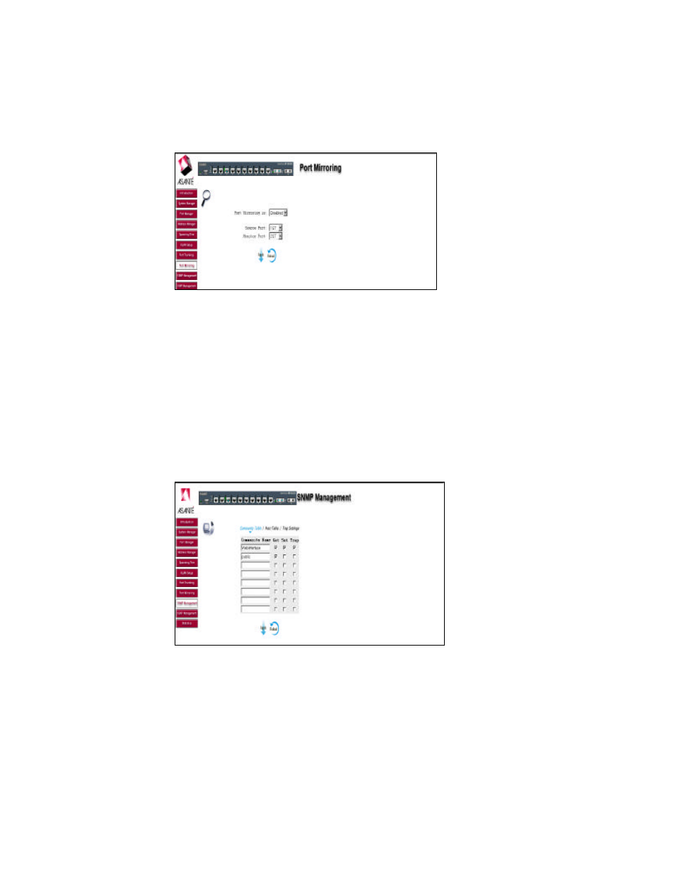 9 port mirroring | Asante Technologies 65120 User Manual | Page 24 / 47