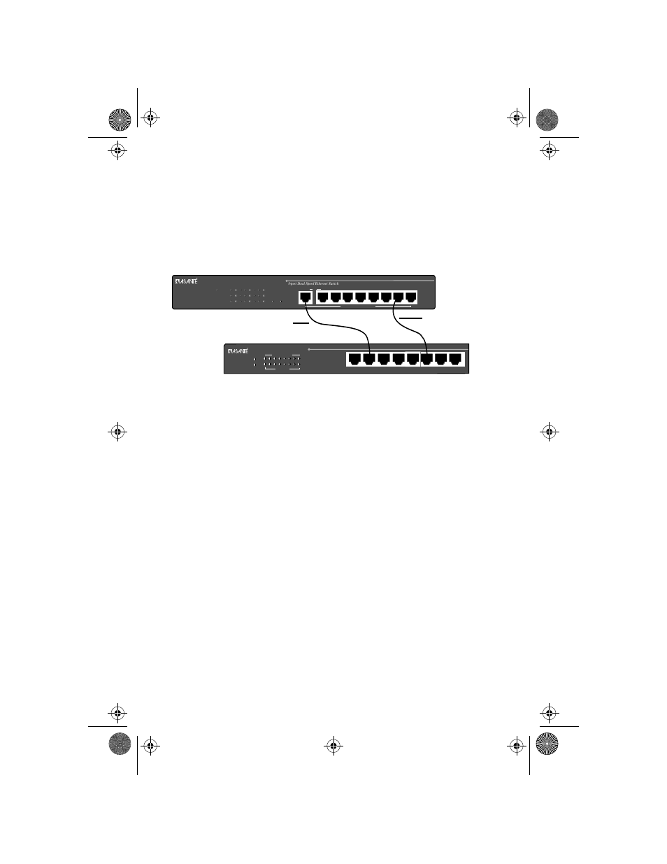 Installation page 2-10, Using cross-over cable | Asante Technologies FS4008DS User Manual | Page 22 / 44