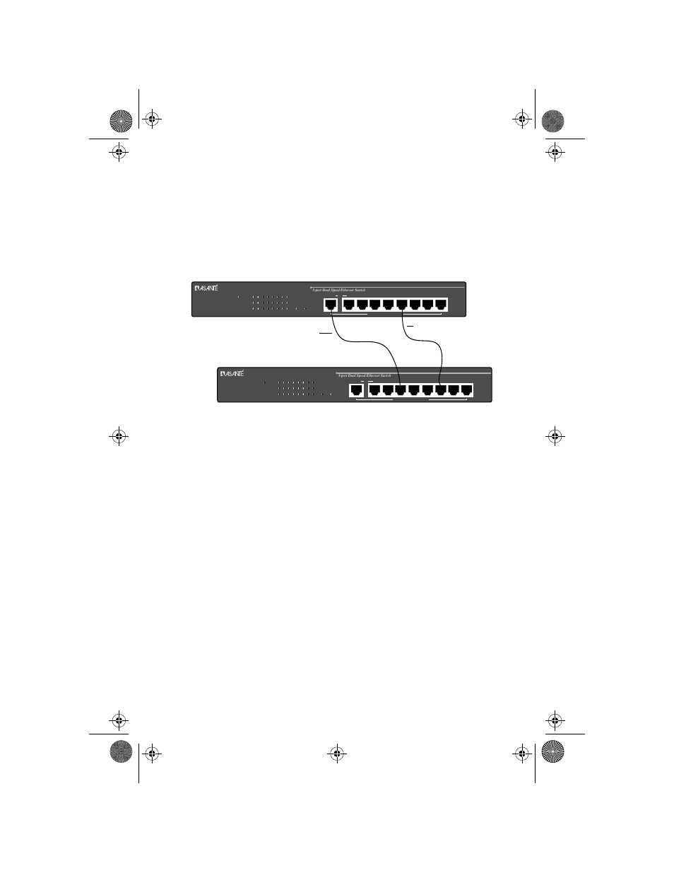 Connecting network devices page 2-11, Using crossover cable | Asante Technologies FS4008DS User Manual | Page 23 / 44