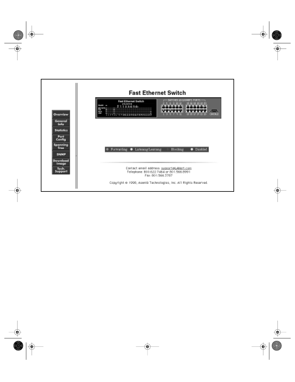 Management buttons -4, Figure 8-1, Management buttons | Asante Technologies 6200 User Manual | Page 123 / 188