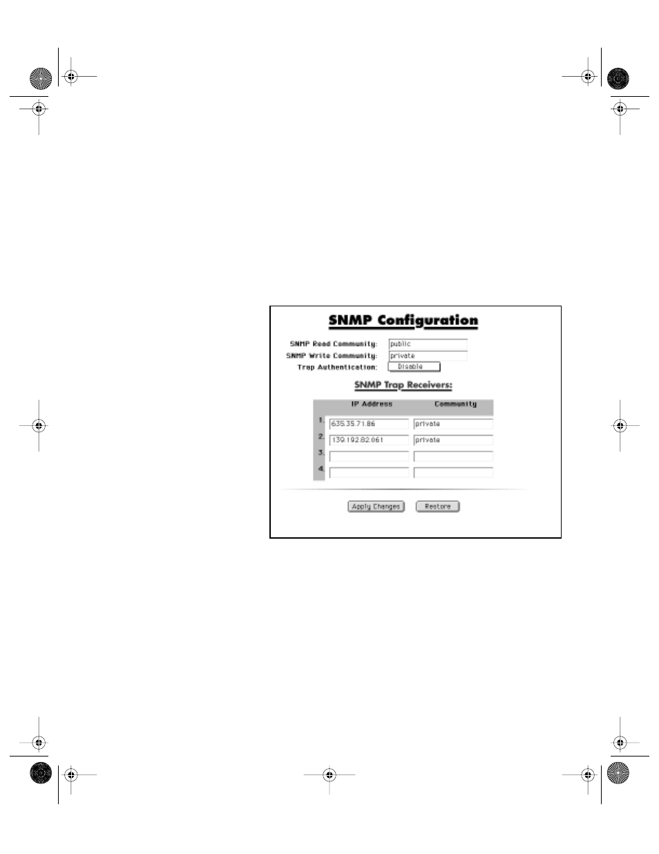 Figure 8-9, Snmp configuration screen -15 | Asante Technologies 6200 User Manual | Page 134 / 188