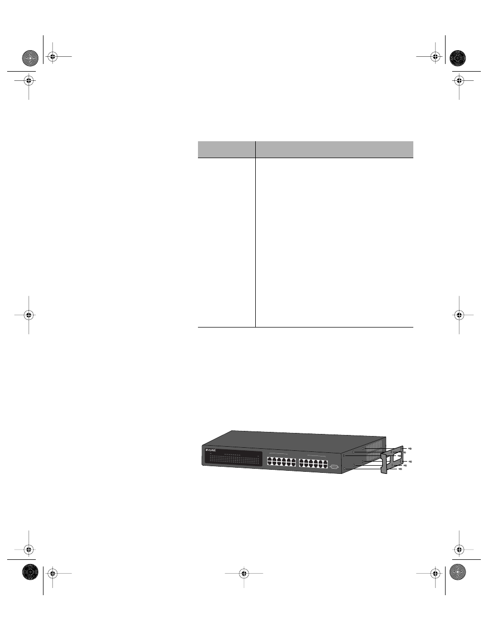 Rack mounting/ desktop placement, Equipment rack installation, Rack mounting/desktop placement -3 | Figure 2-1, Intraswitch rack installation -3, Table 2-1, Installation overview -3 | Asante Technologies 6200 User Manual | Page 28 / 188