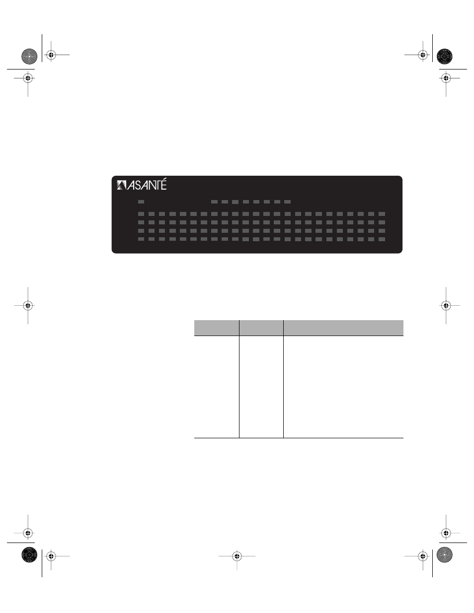 Intraswitch 6216m and 6224 port leds, Intraswitch 6224 leds -3, Intraswitch 6216m and 6224 port leds -3 | Figure 3-2, Intraswitch 6224 led panel -3, Table 3-1, Intraswitch 6216m and 6224port led descriptions -3, Intra switch, Intraswitch 6224 leds | Asante Technologies 6200 User Manual | Page 40 / 188