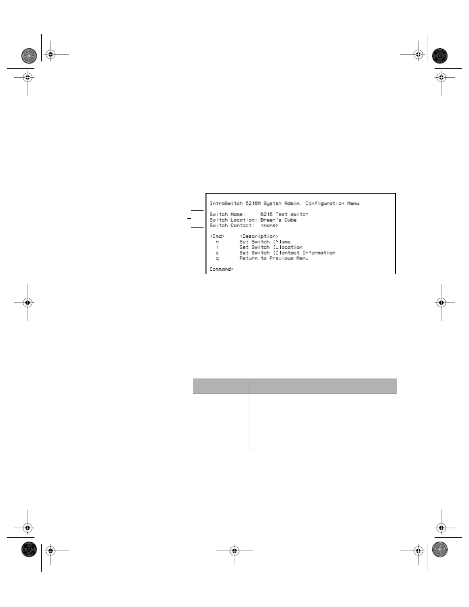 System administration configuration -9, Figure 5-4, System administration configuration menu -9 | Table 5-4, System administration configuration | Asante Technologies 6200 User Manual | Page 56 / 188