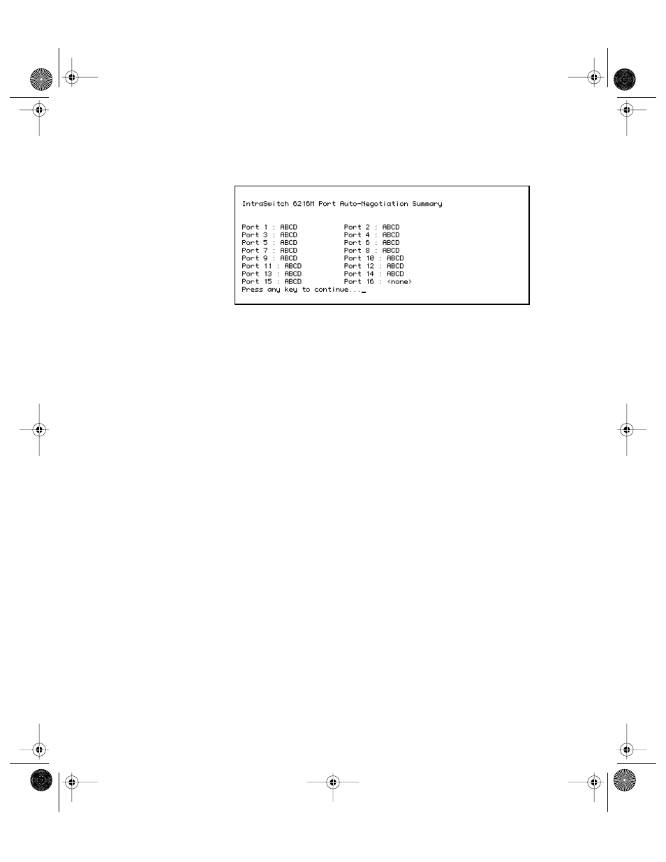 Statistics menu, Statistics menu -50, Figure 5-24 | Auto-negotiation advertisement summary screen -50 | Asante Technologies 6200 User Manual | Page 97 / 188