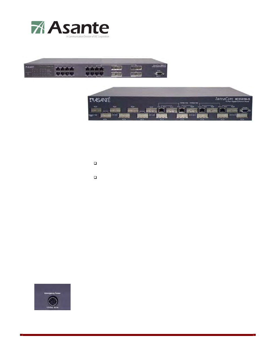 Asante Technologies IC35516T User Manual | 5 pages