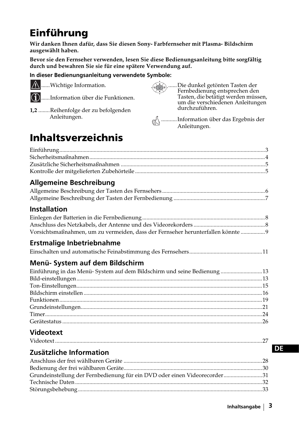 Sony KE-32TS2E User Manual | Page 36 / 135