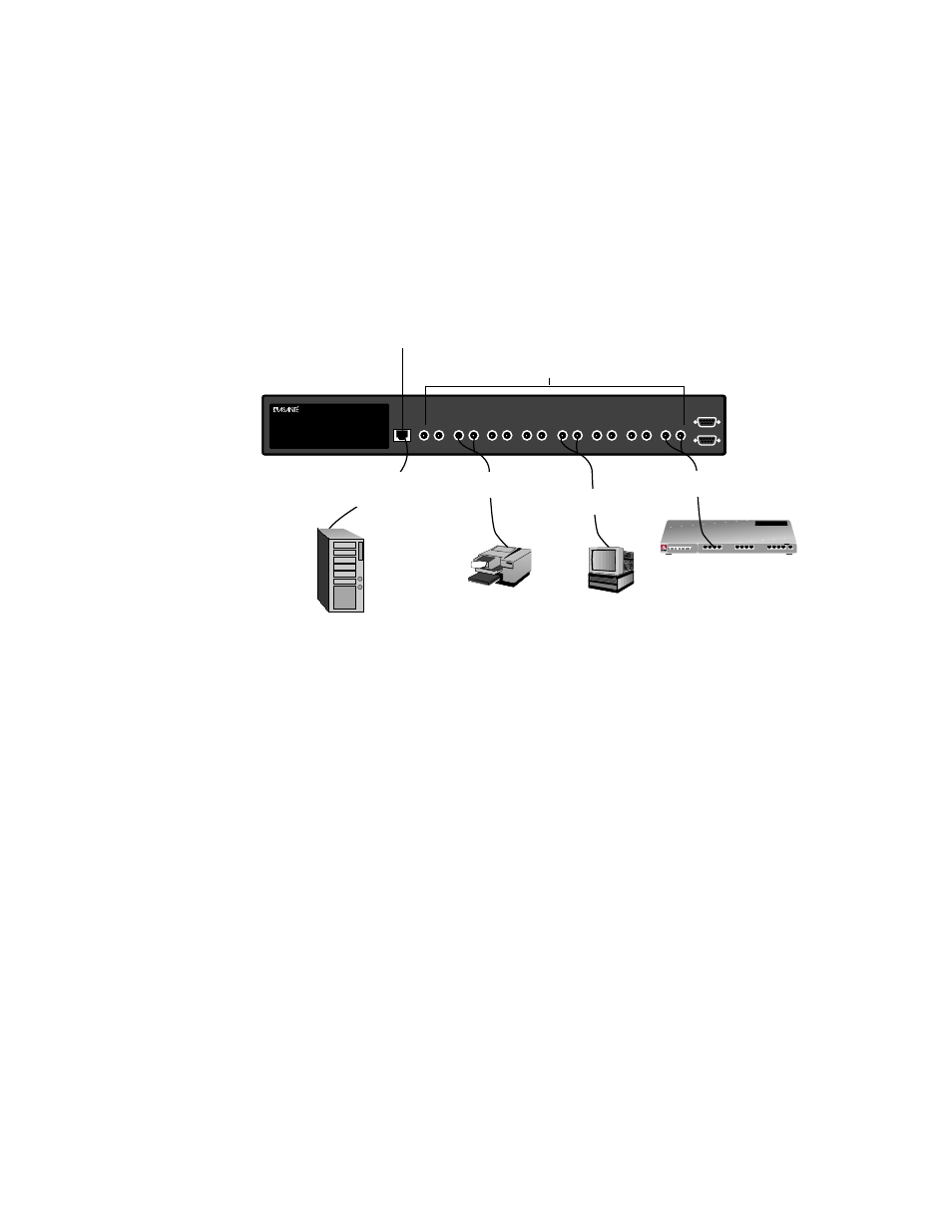 Cabling scenarios diagram, Connecting to the network, Page 2-11 | Asante Technologies 5308F User Manual | Page 39 / 152