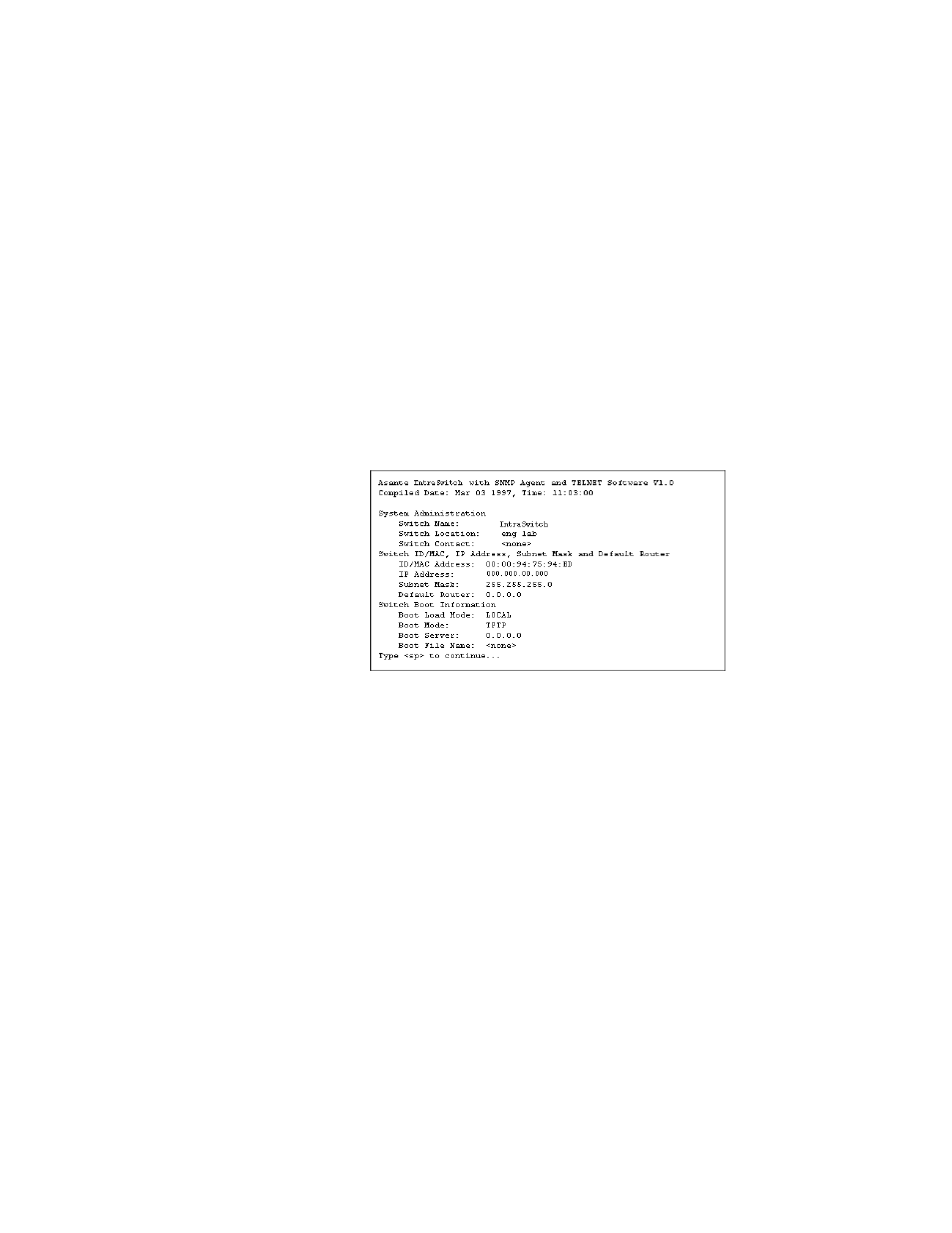 General information menu | Asante Technologies 5308F User Manual | Page 62 / 152