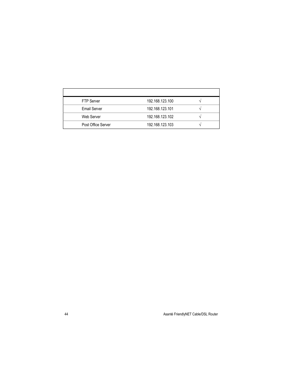Asante Technologies FR3000 Series User Manual | Page 44 / 84
