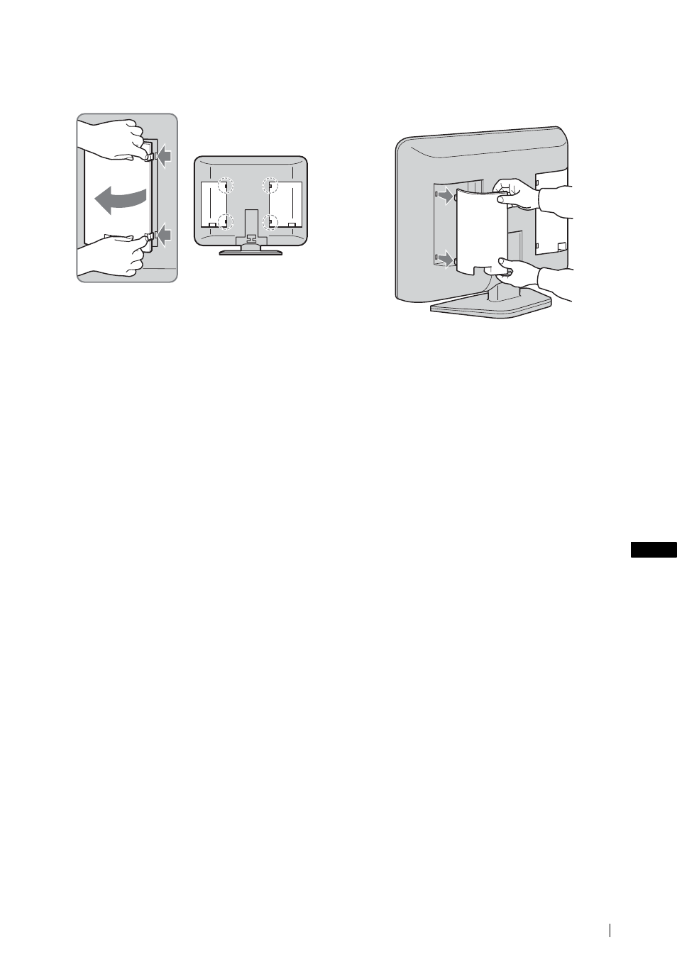 De kabeldeksels verwijderen | Sony KLV-L23M1 User Manual | Page 167 / 204